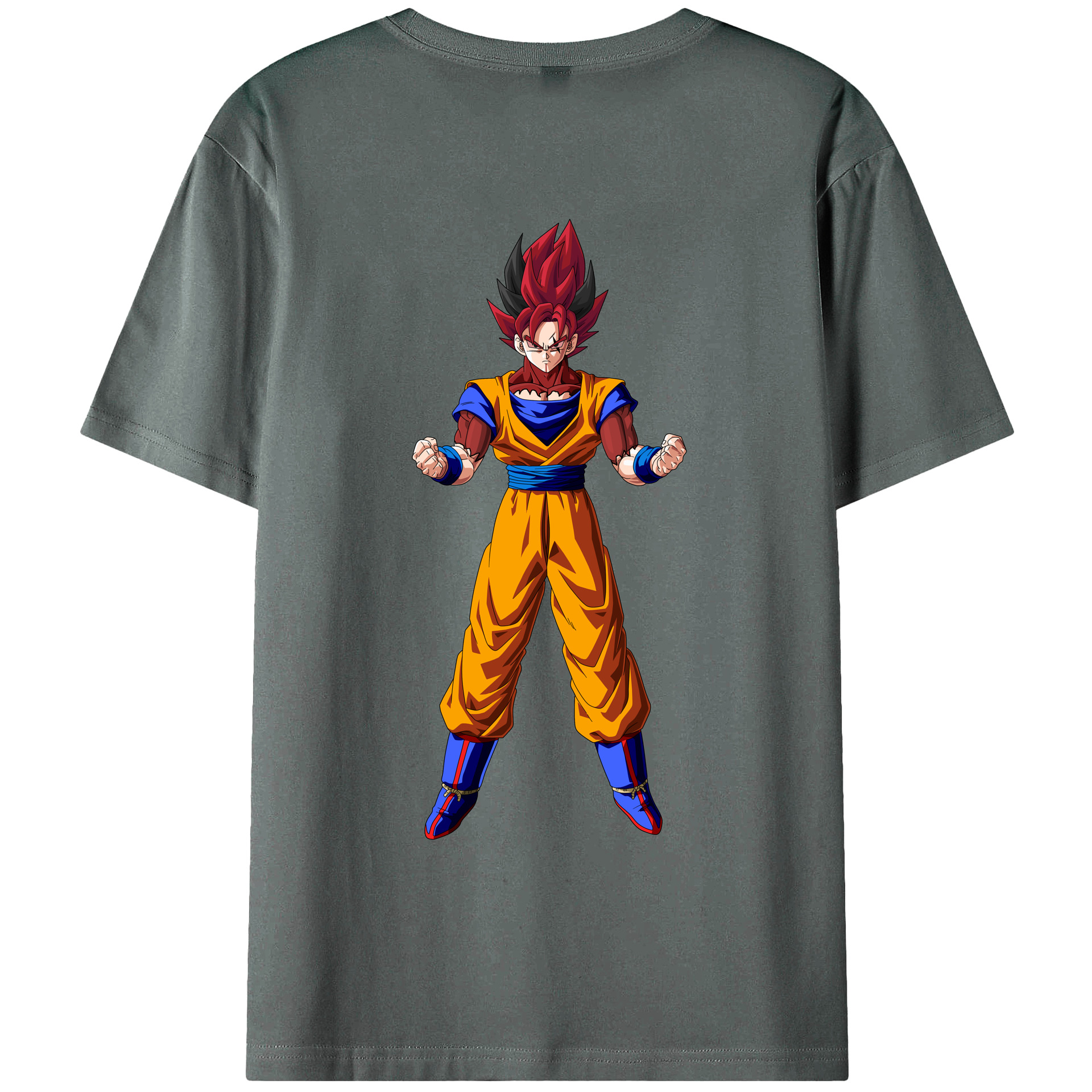 （画像用） ドラゴンボール 孫悟空（そん ごくう）Son Goku カカロット DRAGON BALL Kakarotto 綿100％ メンズ半袖Tシャツ（バックプリント） 通気性